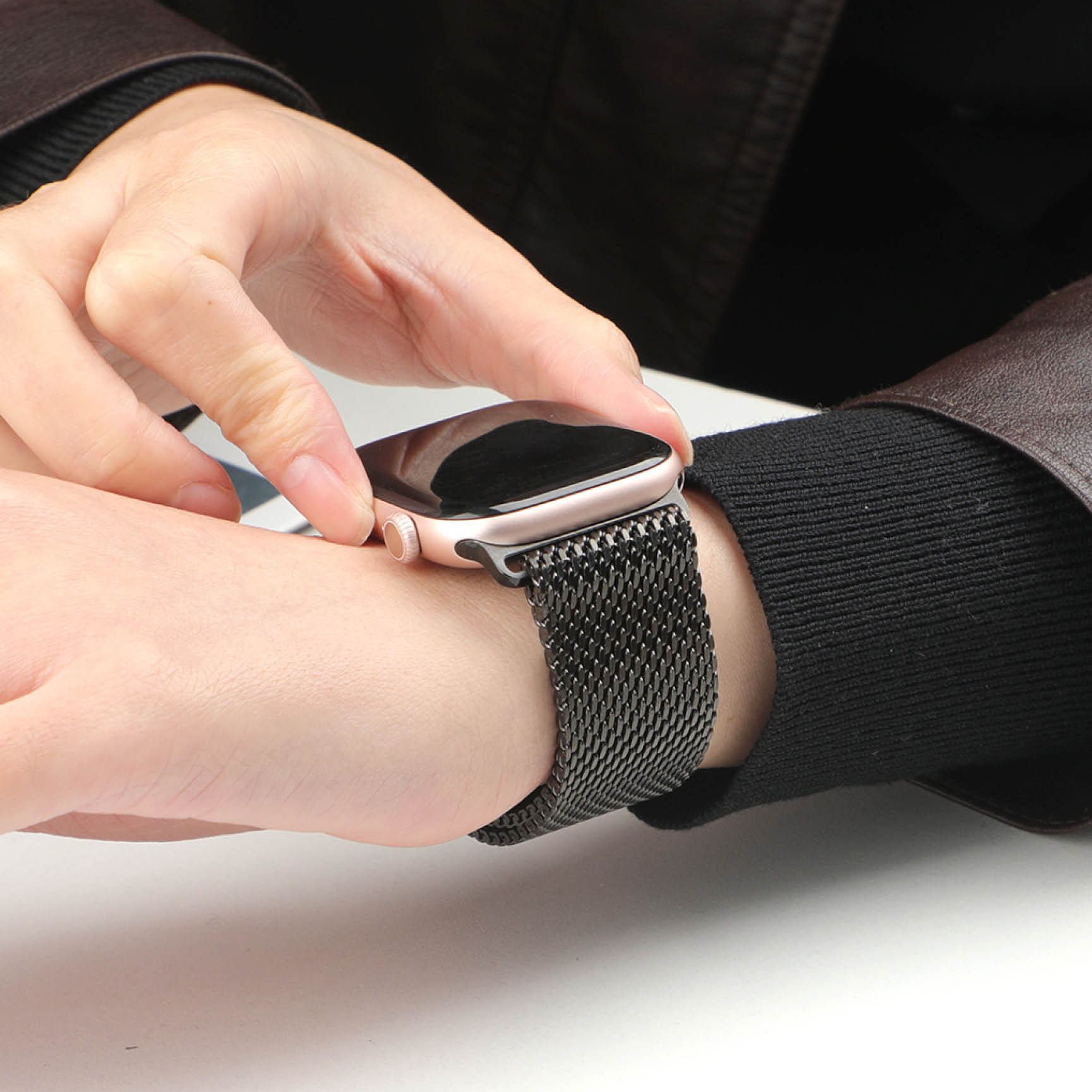 Thick Metal Strap for Apple Wa - Mesh Coil Strip 评论和价格